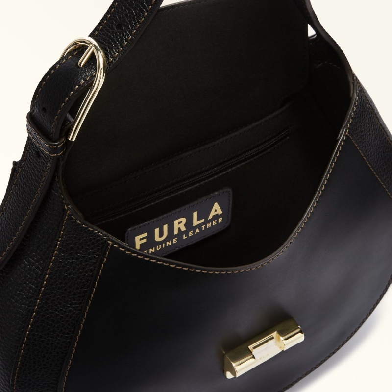 Furla CLUB 2 Omuz Çantası Kadın Siyah | 6758-BNUJR