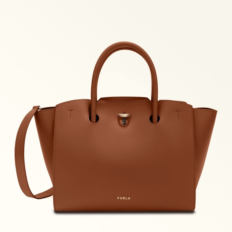 Furla GENESI Totes Kadın Kahverengi | 6431-RDNLQ