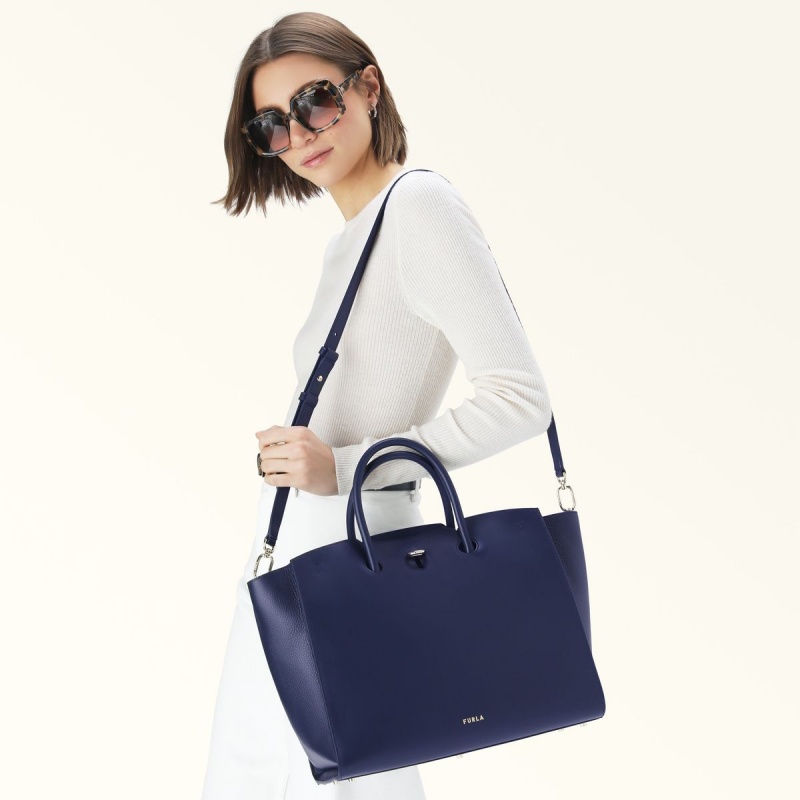 Furla GENESI Totes Kadın Lacivert | 5864-RDGQK