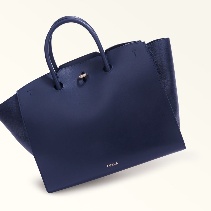 Furla GENESI Totes Kadın Lacivert | 5864-RDGQK