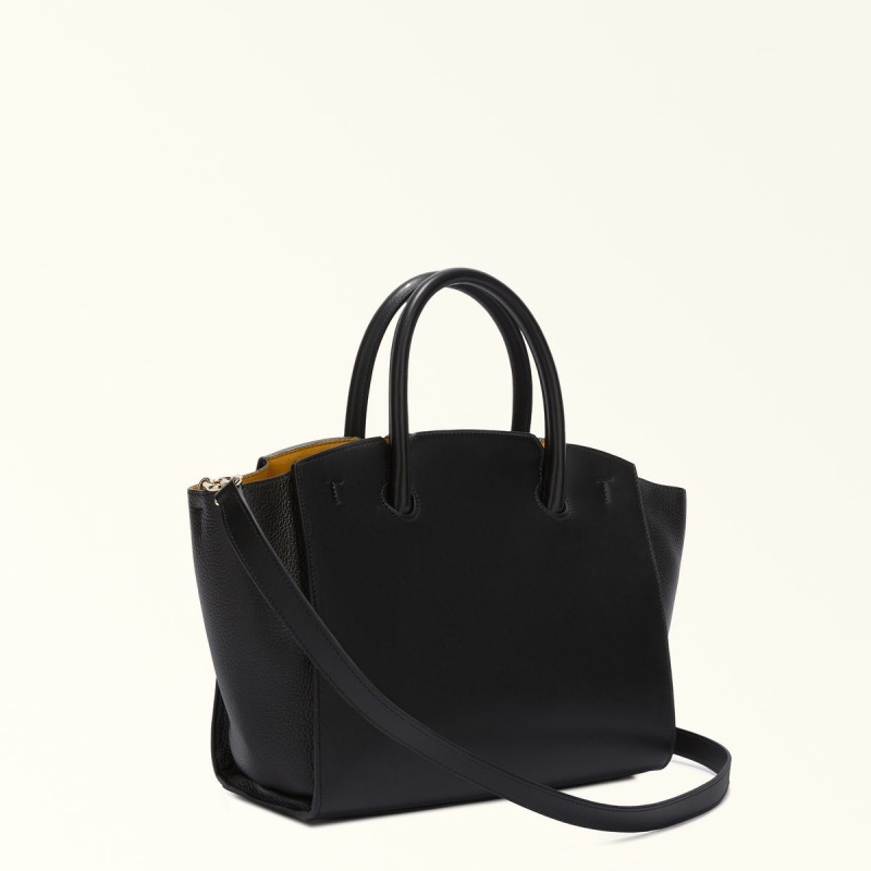 Furla GENESI Totes Kadın Siyah | 4037-QHIPX