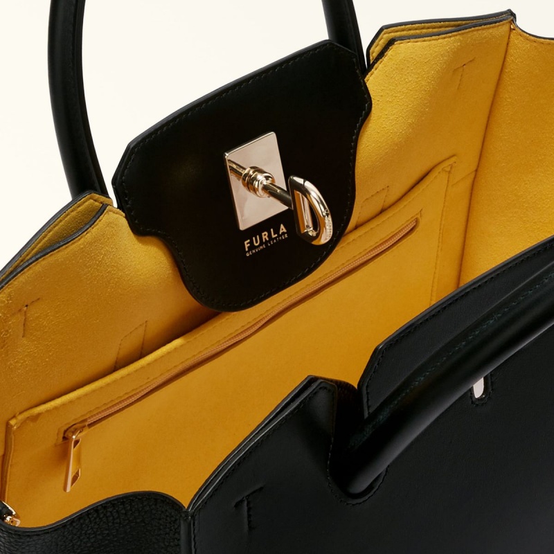 Furla GENESI Totes Kadın Siyah | 4037-QHIPX