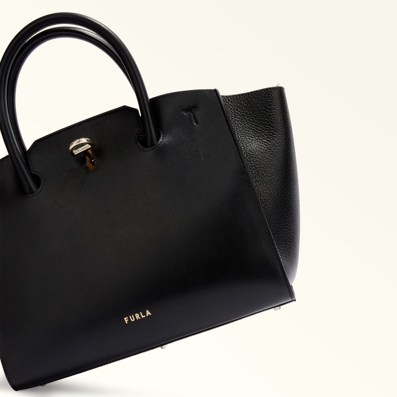 Furla GENESI Totes Kadın Siyah | 4037-QHIPX