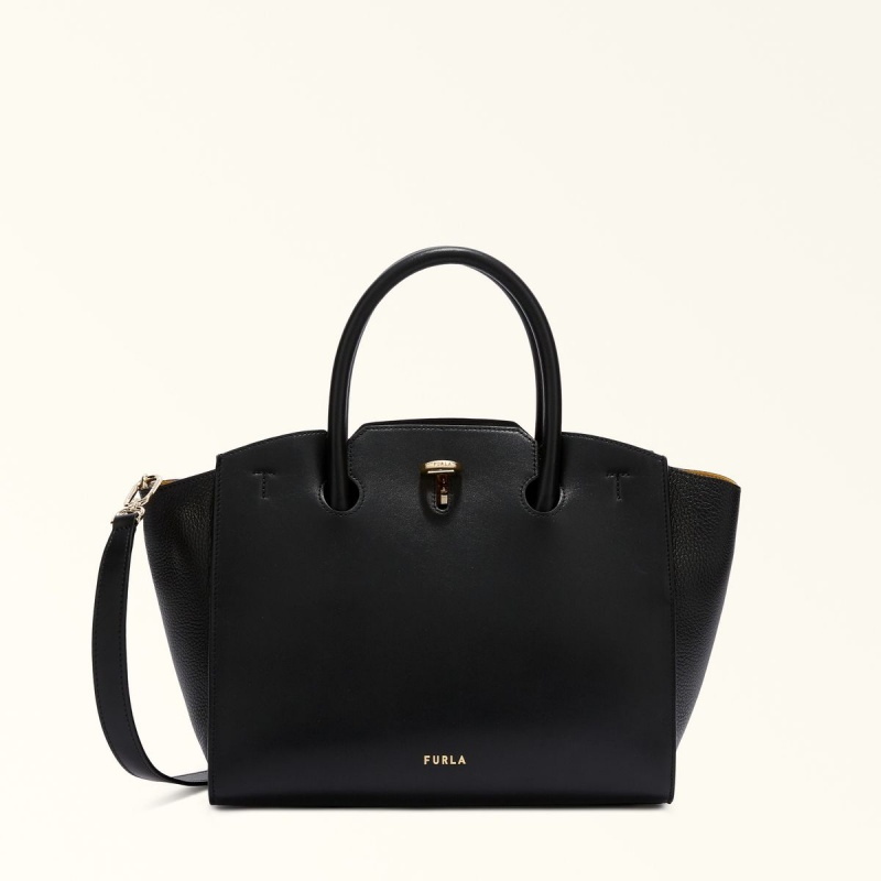 Furla GENESI Totes Kadın Siyah | 4037-QHIPX