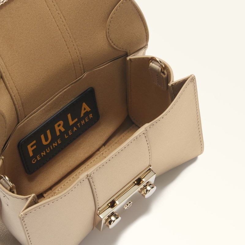 Furla METROPOLIS REMIX Çapraz Askılı Çanta Kadın Bej Rengi | 9213-ETSXO