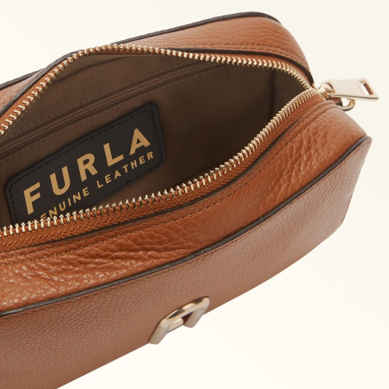 Furla PRIMULA Çapraz Askılı Çanta Kadın Kahverengi | 1750-GXZKR